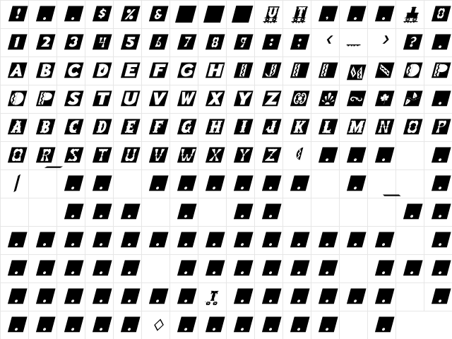 Rstoyblock Italic Italic Character Map Rstoyblock Italic Italic Character Map