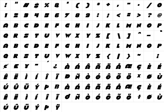 Bananas Font Italic Character Map Bananas Font Italic Character Map