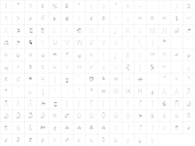RubinoSansICG Regular Character Map