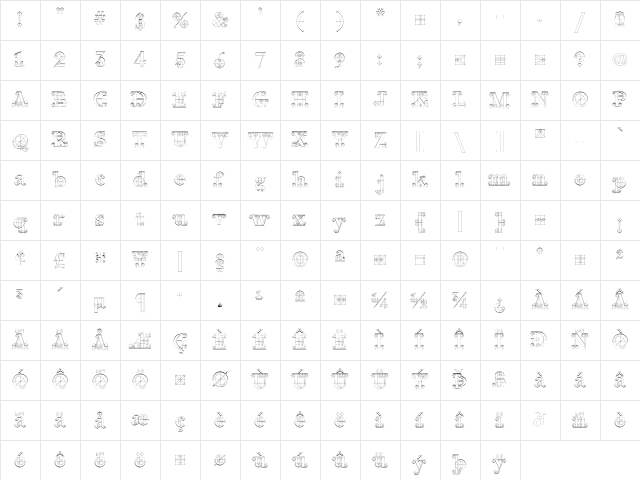 Rubino Medium Character Map Rubino Medium Character Map