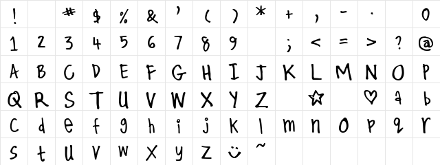 Kirby Regular Character Map Kirby Regular Character Map