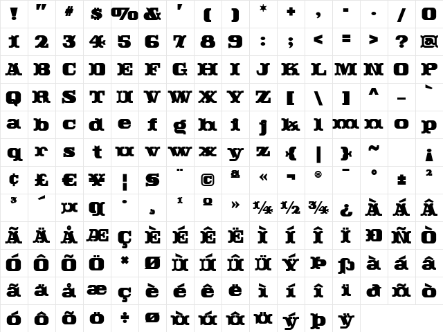 Rutin Tutin NF Regular Character Map Rutin Tutin NF Regular Character Map
