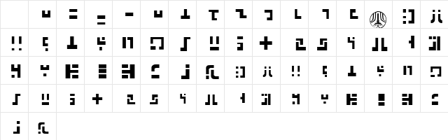 Rylodian Normal Character Map