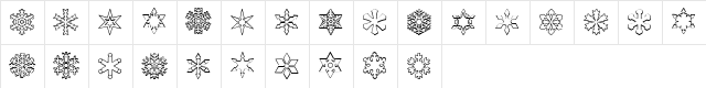 ryp_sflake3 Regular Character Map