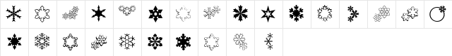 ryp_sflake4 Regular Character Map