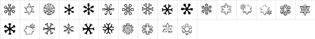 ryp_sflake8 Regular Character Map
