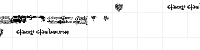 SabOzzDings Regular Character Map SabOzzDings Regular Character Map