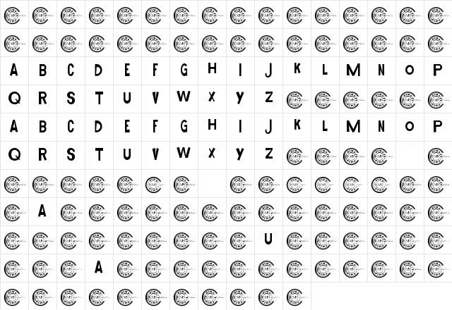 Abrade Rock Demo Regular Character Map