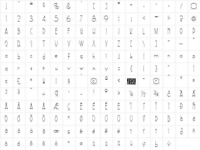 Sadelle Regular Character Map Sadelle Regular Character Map