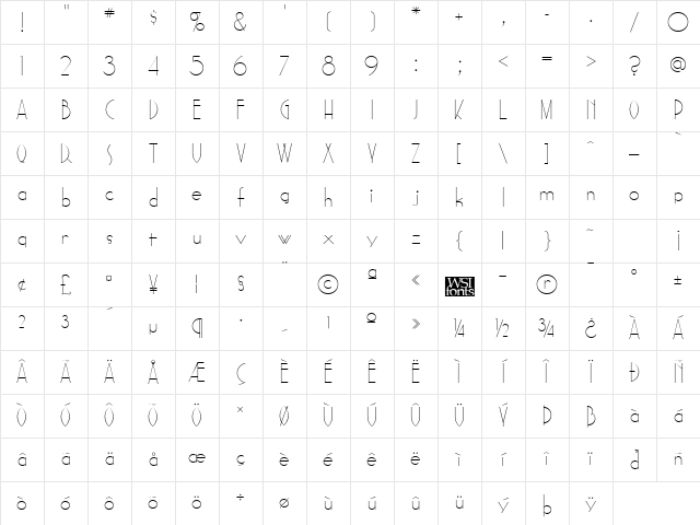Sadelle Regular Character Map