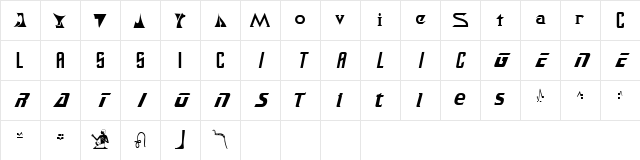 Safari Plain Character Map