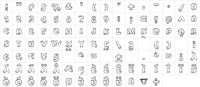 SafeFontGD Regular Character Map