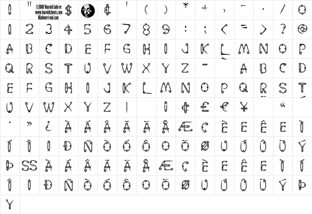 Safety Pin Regular Character Map Safety Pin Regular Character Map