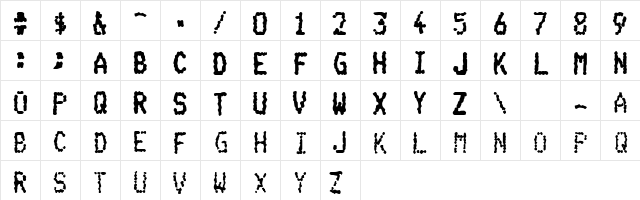SalesLip Regular Character Map SalesLip Regular Character Map