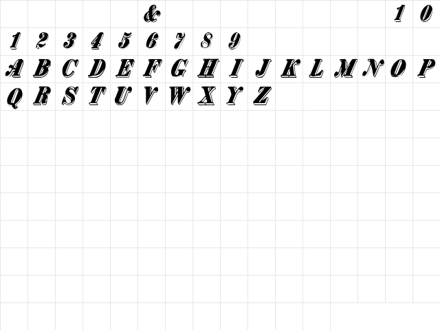 Bank Note Normal Character Map Bank Note Normal Character Map