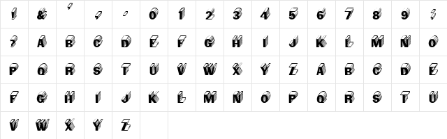 Salter Medium Character Map