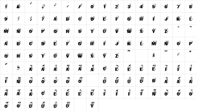 Salter Regular Character Map Salter Regular Character Map