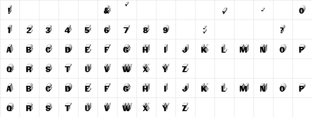 Salter Regular Character Map Salter Regular Character Map