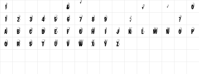 SalterTall Regular Character Map