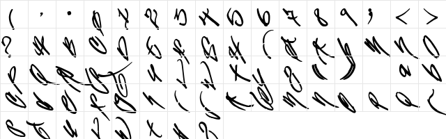 SameGang Regular Character Map SameGang Regular Character Map