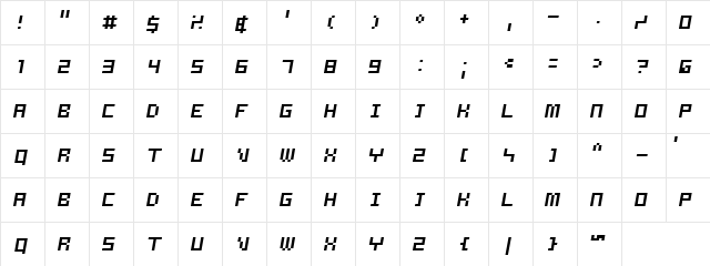 Samson Oblique Regular Character Map