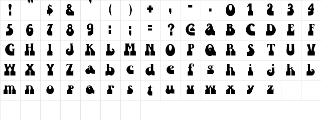 SandCastles Regular Character Map SandCastles Regular Character Map