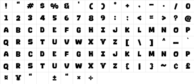 Santai Relax Regular Character Map Santai Relax Regular Character Map