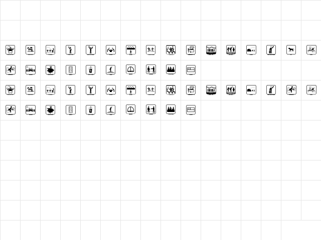 SANTIAGO ICONO Regular Character Map SANTIAGO ICONO Regular Character Map