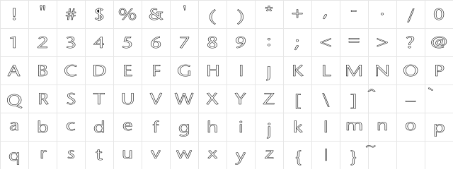 SapirSans HW Regular Character Map