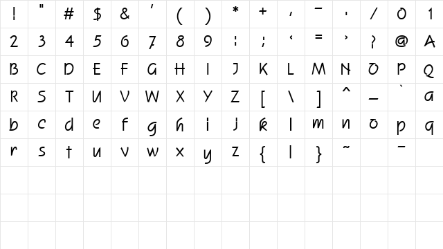 SashaySSK Regular Character Map