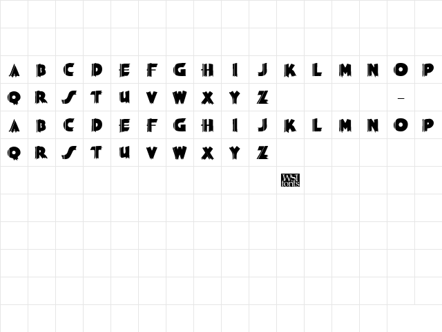 SashDisplayCaps Bold Character Map