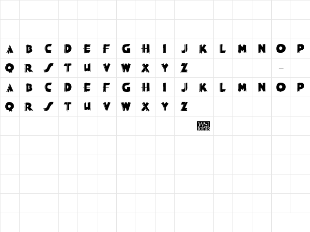 SashDisplayCaps Regular Character Map