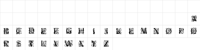 XavierCaps Regular Character Map