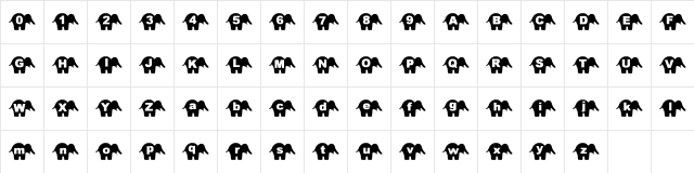 sbelephant Regular Character Map