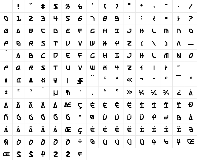 Scarab Script Regular Character Map Scarab Script Regular Character Map