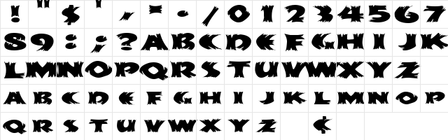Scarecrow Regular Character Map