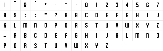 Schluber Regular Character Map Schluber Regular Character Map