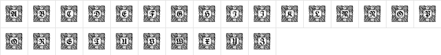 Schmuck-Initialen 3 Regular Character Map Schmuck-Initialen 3 Regular Character Map