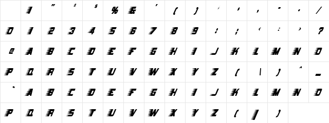 Barbatrick Regular Character Map Barbatrick Regular Character Map