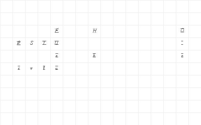 SchoolManuscriptArrowsDemo Regular Character Map