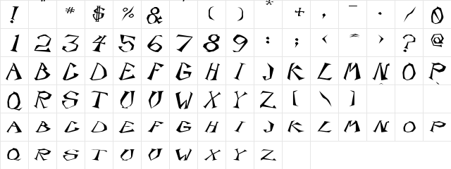 ScorpionExtended Regular Character Map ScorpionExtended Regular Character Map