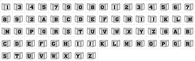Scrap Blocks Regular Character Map Scrap Blocks Regular Character Map