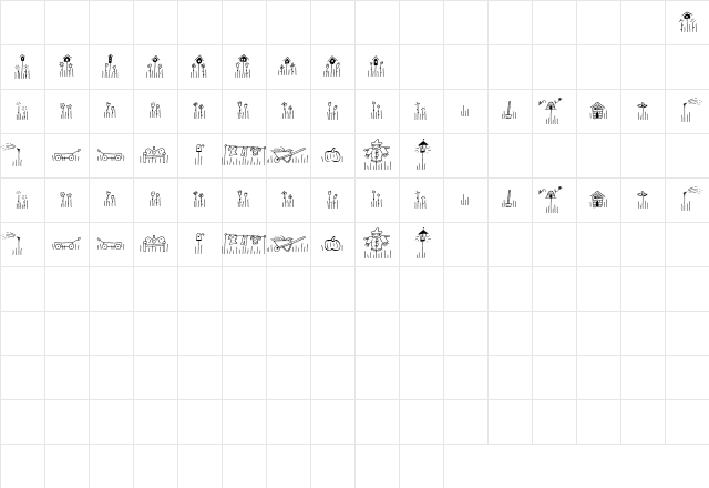 Scrap Garden Regular Character Map Scrap Garden Regular Character Map
