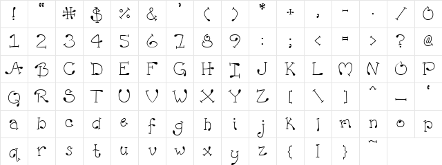 Scrap Teardrop Regular Character Map Scrap Teardrop Regular Character Map