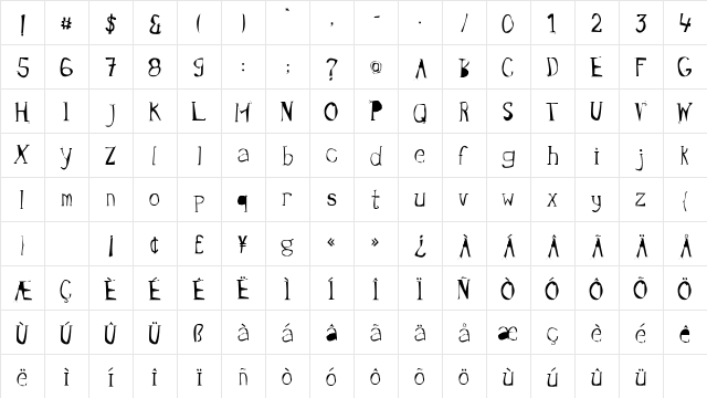 Scratch Regular Character Map Scratch Regular Character Map