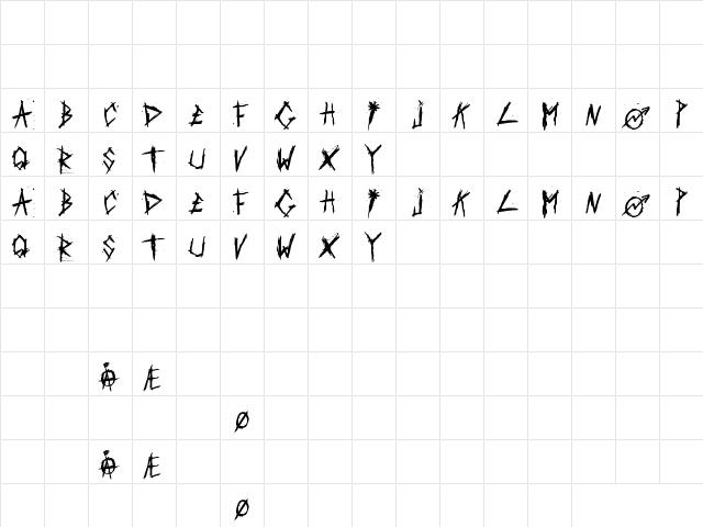 Chris-Man Regular Character Map