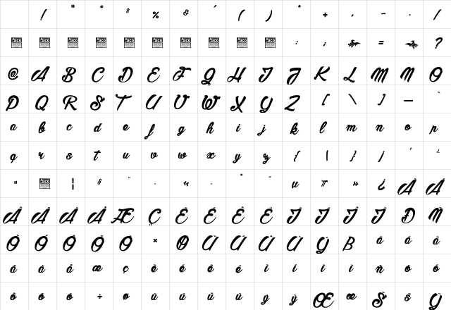 Barber Street light_PersonalUseOnly Regular Character Map Barber Street light_PersonalUseOnly Regular Character Map