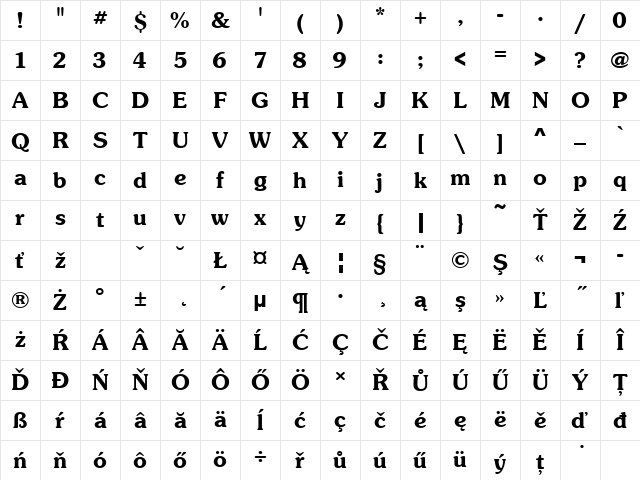 SouvenirItcTEEDem Regular Character Map
