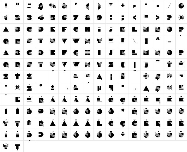 SinaloaDEE Regular Character Map