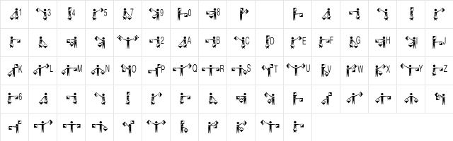 Semaphore Regular Character Map Semaphore Regular Character Map